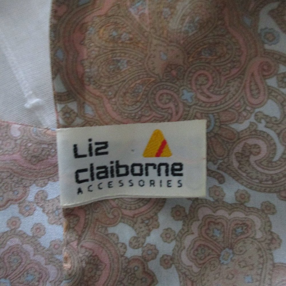 1990s silk pastel paisley skinny scarf - Picture 3 of 7